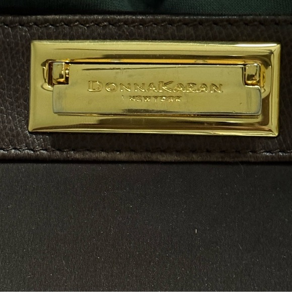 VTG Donna Karan Shoulder/Crossbody Bag~Brown - Picture 3 of 12